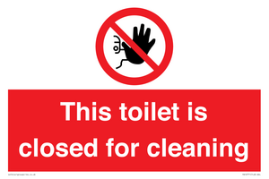 This toilet is closed for cleaning